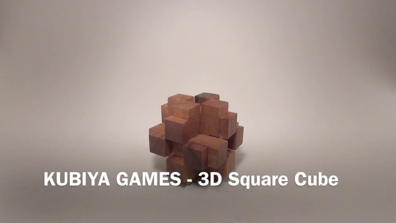 How To Solve The 3D Square Cube Puzzle - BY KUBIYA GAMES