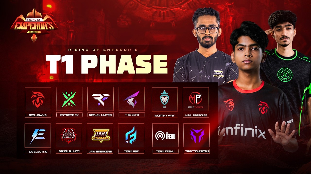 [🔴LIVE] TIER-1 PHASE|RISING OF EMPEROR'S S-1|BLD ORG@RedHawksOfficials @Flickerz7 @JB.FREAK22