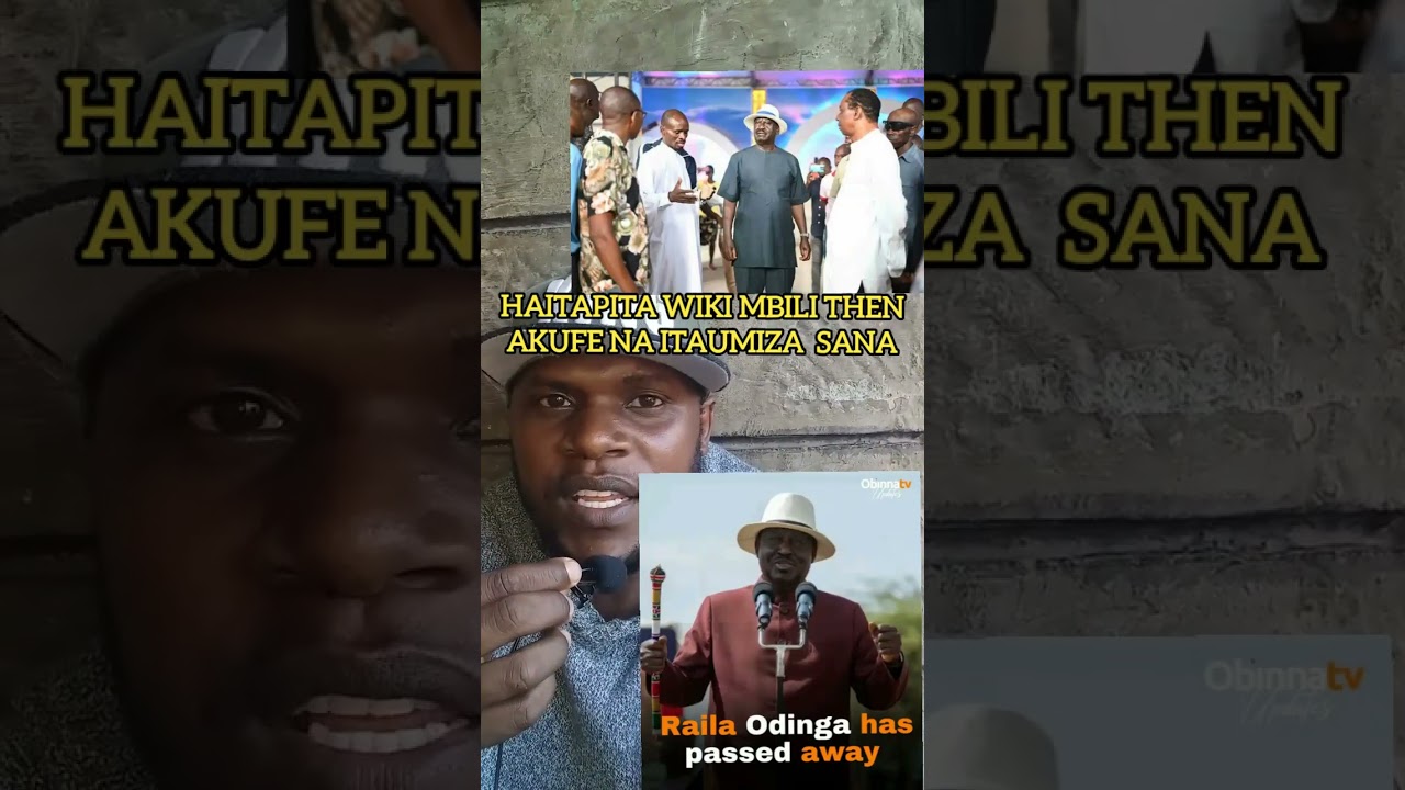 PASTOR EZEKIEL PROPHESIED THE DEATH OF FORMER PRIME MINISTER RAILA ODINGA BEFORE IT HAPPENED MAAJABU