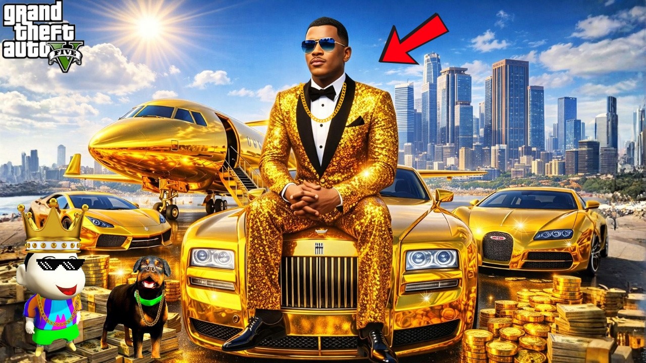 GTA 5 : Franklin & Shinchan Turn Everything Into Diamond & Gold! 😱💎 | GTA 5 Bangla Gameplay