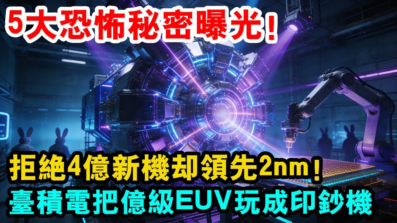 同樣的億級EUV光刻機，為什麼台積電能把對手甩幾條街？5大恐怖秘密曝光！#台積電 #ASML #EUV光刻機 #芯片製造 #半導體秘密 #先進制程 #2nm #良率 #工藝優勢 #科技戰爭