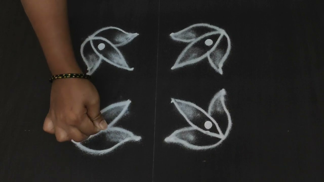 Quick & Easy Daily Rangoli | Beginners Dots Rangoli Design | Small Simple Kolam