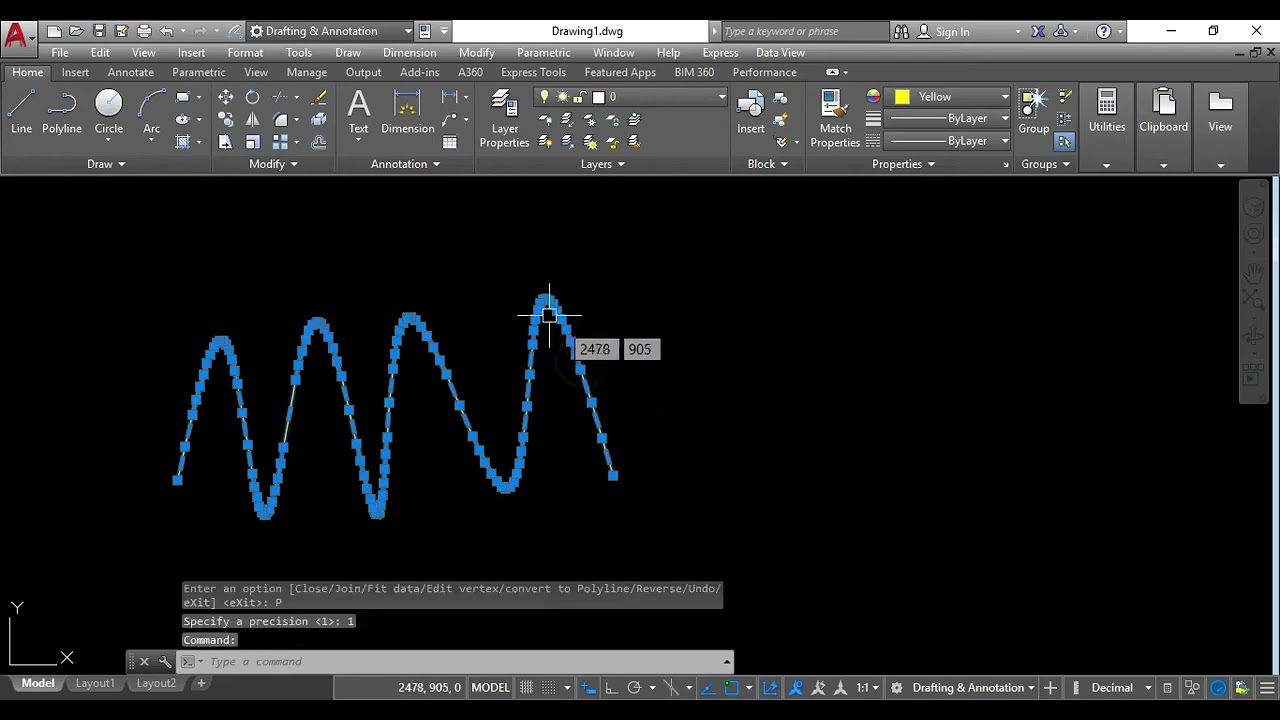 Spine line to Polyline