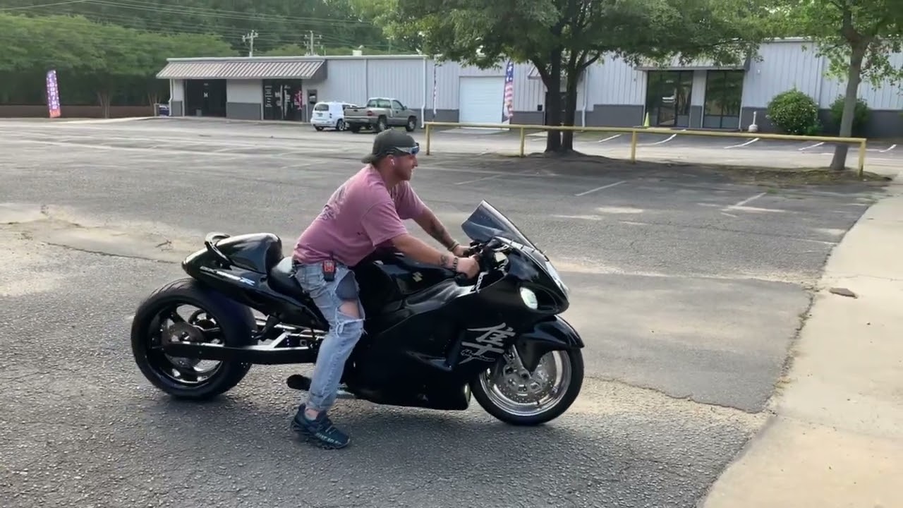 Trying out the 300 fat tire kit I installed on my Gen 1 Huyabusa