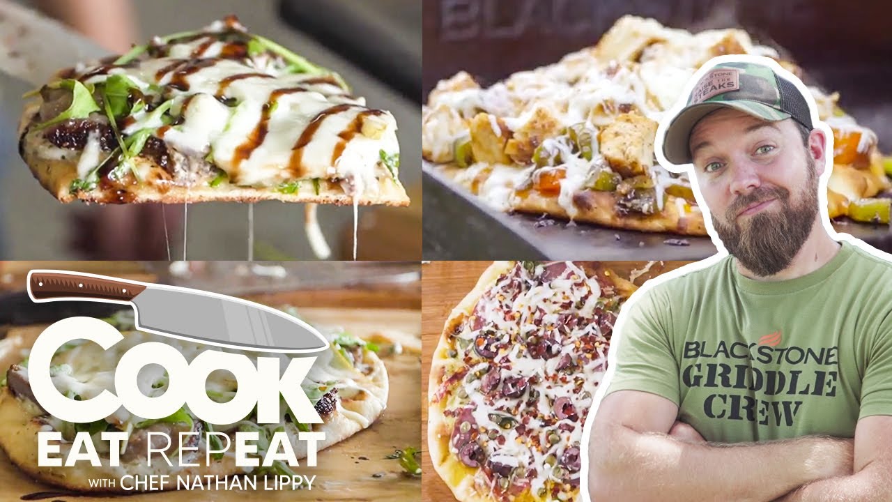 Chef Nate's Top 4 Easy Flatbread Recipes! | Cook Eat Repeat | Blackstone Griddle