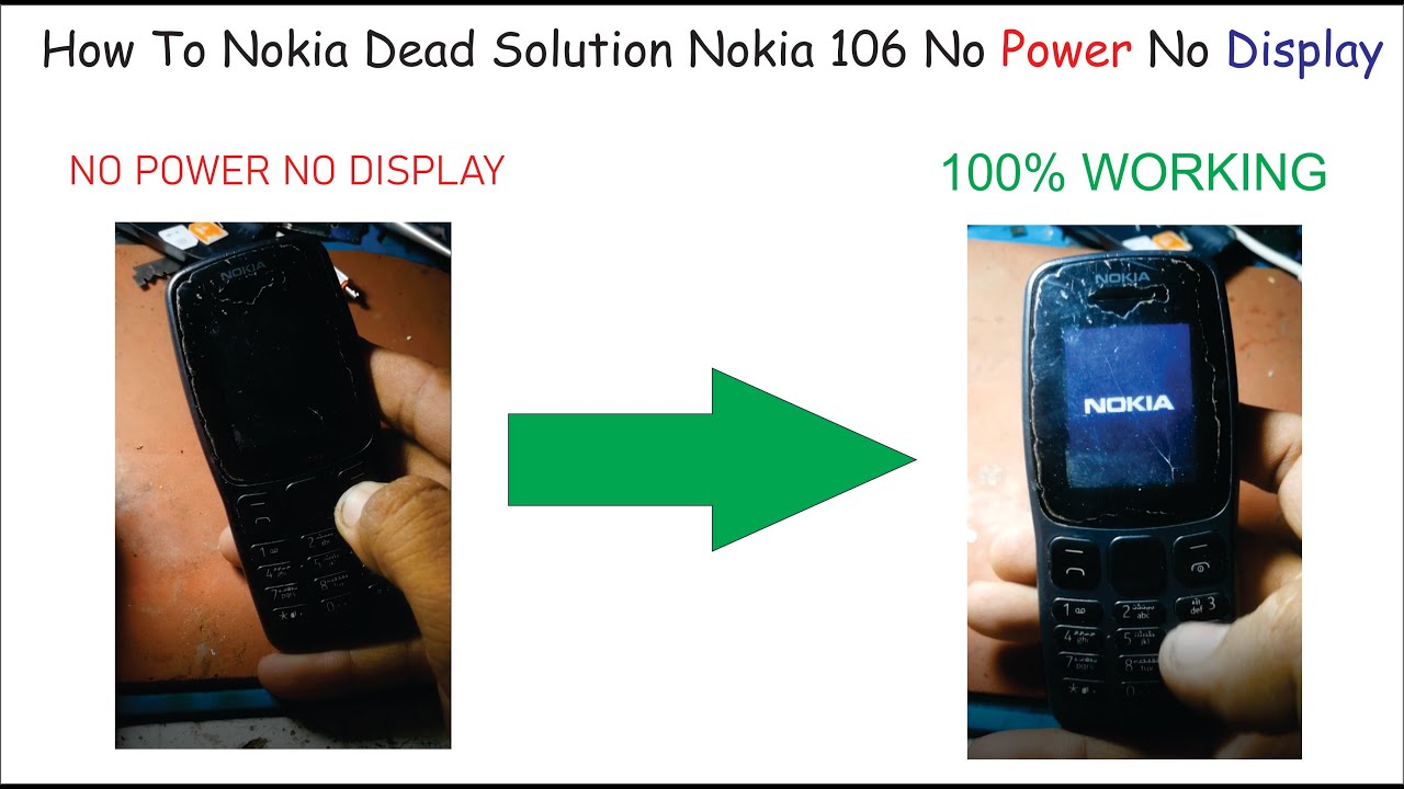 How To Nokia Mobile Dead Repair Nokia 106  No Power No Display Solution