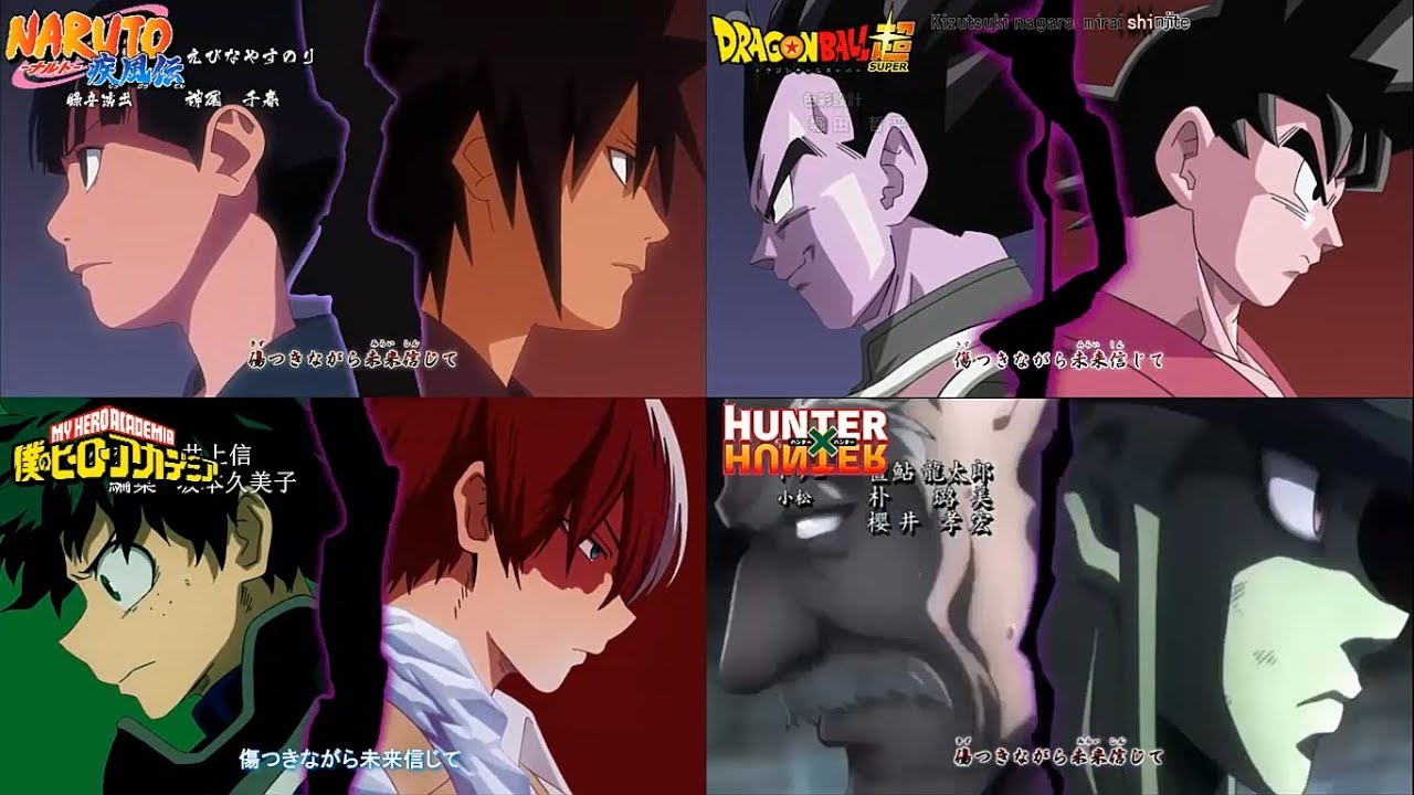[MAD] Naruto Shippuden / Dragon Ball Super / Boku no Hero A. / Hunter x Hunter (Guren 紅蓮) ENG. VERS.