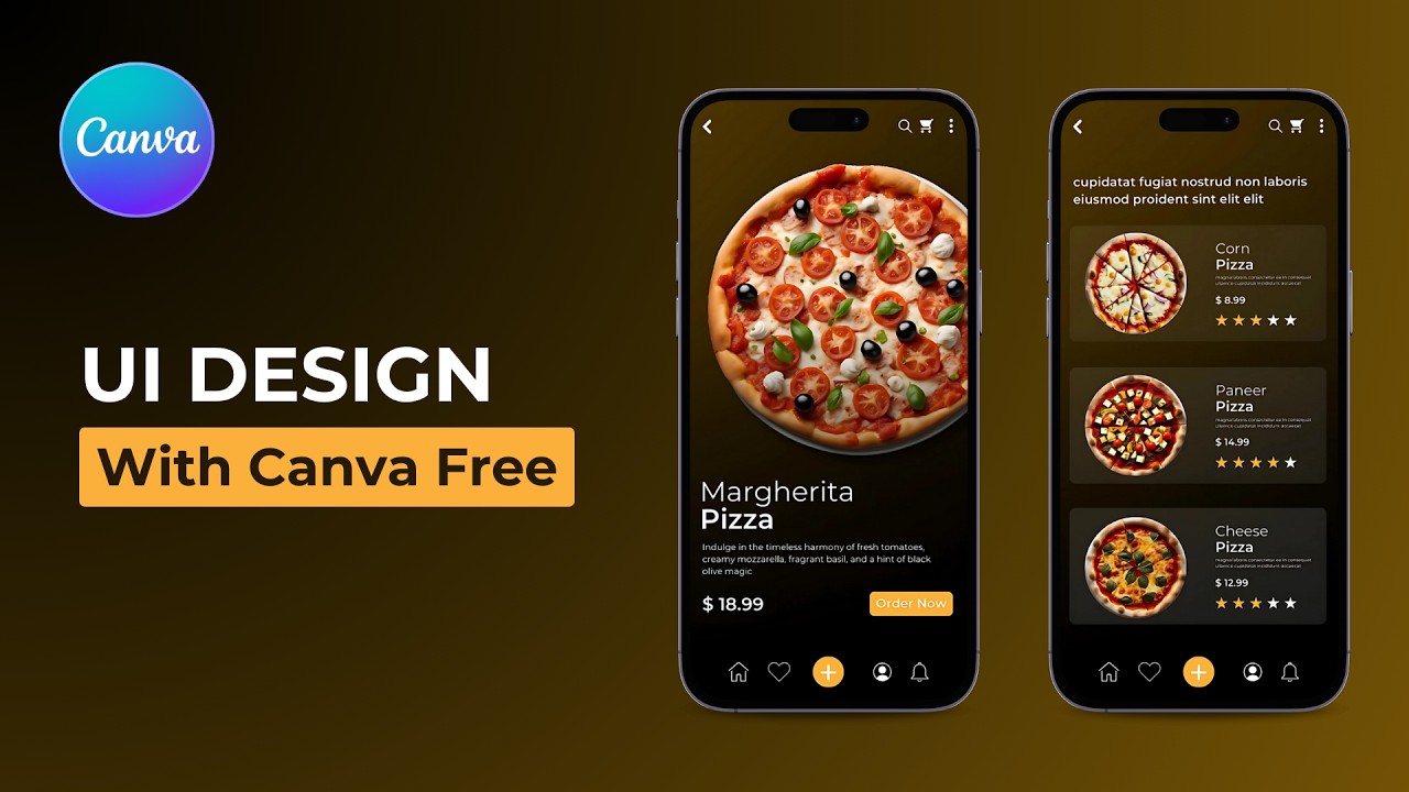 How to Make UI Design in Canva [Free] || Canva Tutorial