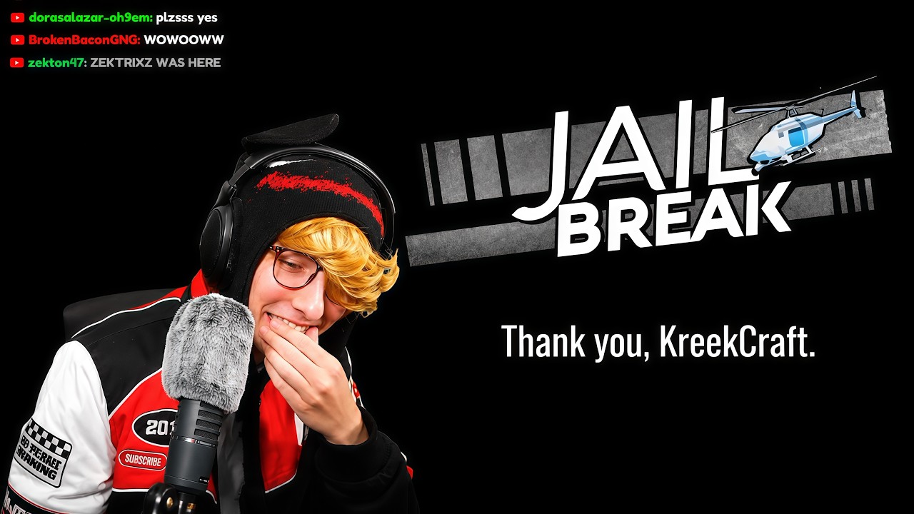 KreekCraft реагирует на лайв-ивент в Roblox Jailbreak (2026)