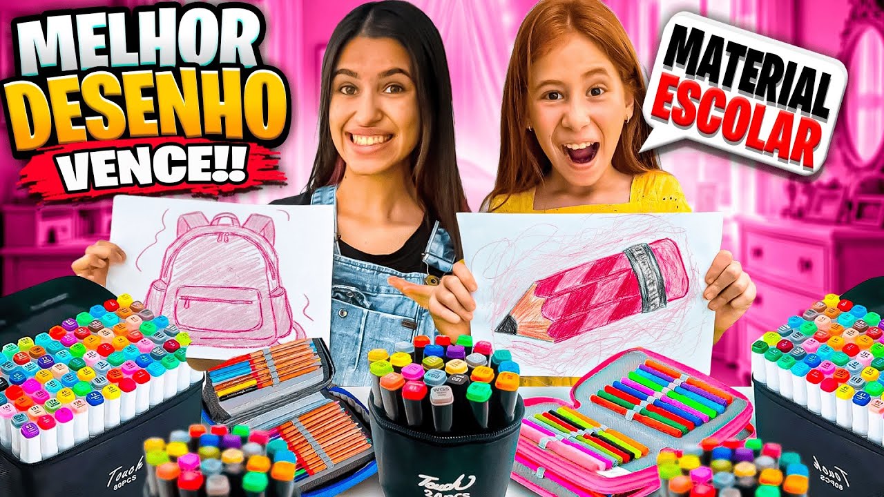 QUEM DESENHAR MELHOR O MATERIAL ESCOLAR GANHA ! ( Susu e família ) 