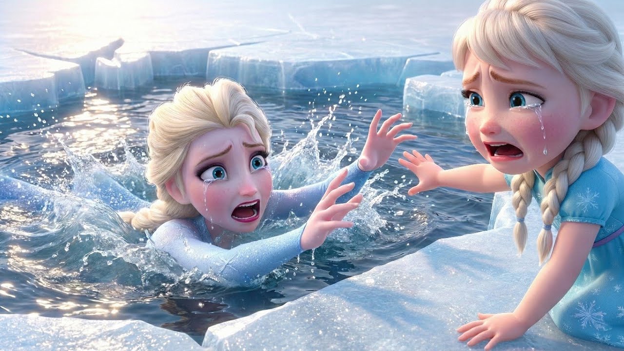 Эльза проваливается под лёд! 😱❄️ Её дочь зовёт на помощь!