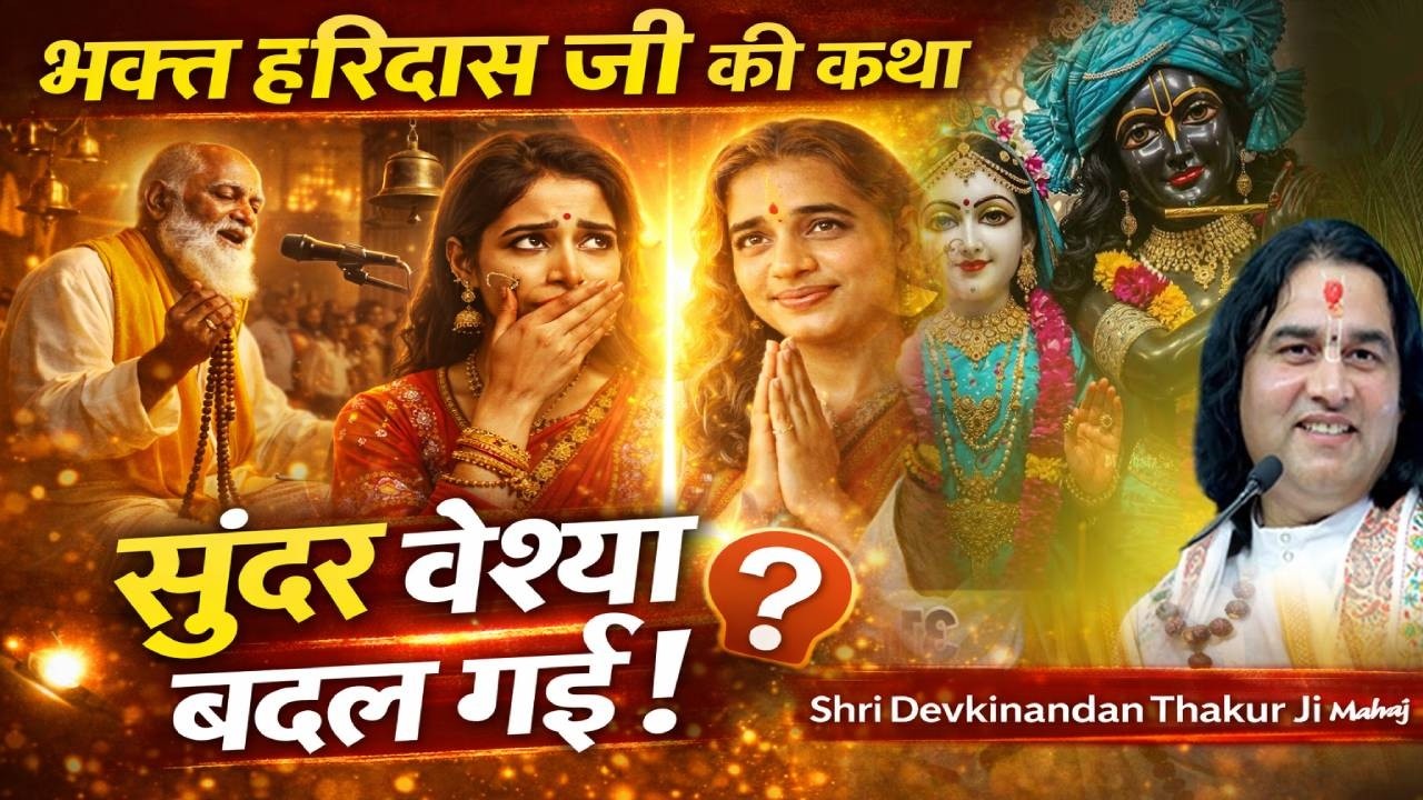 हरिदास जी की भक्ति से बदल गई वेश्या  | Devkinandan Thakur Ji Maharaj