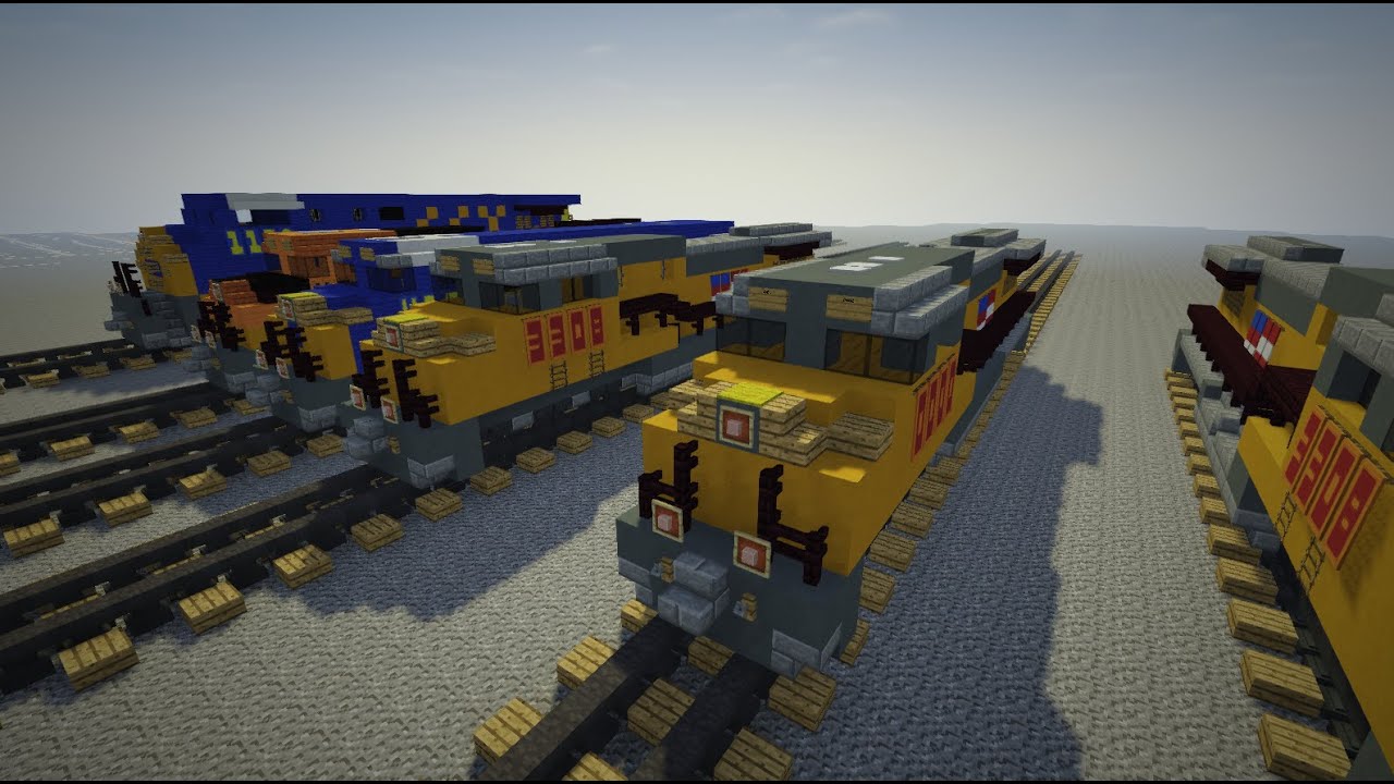 Minecraft Diesel Train GE Evolution Locomotive Tutorial