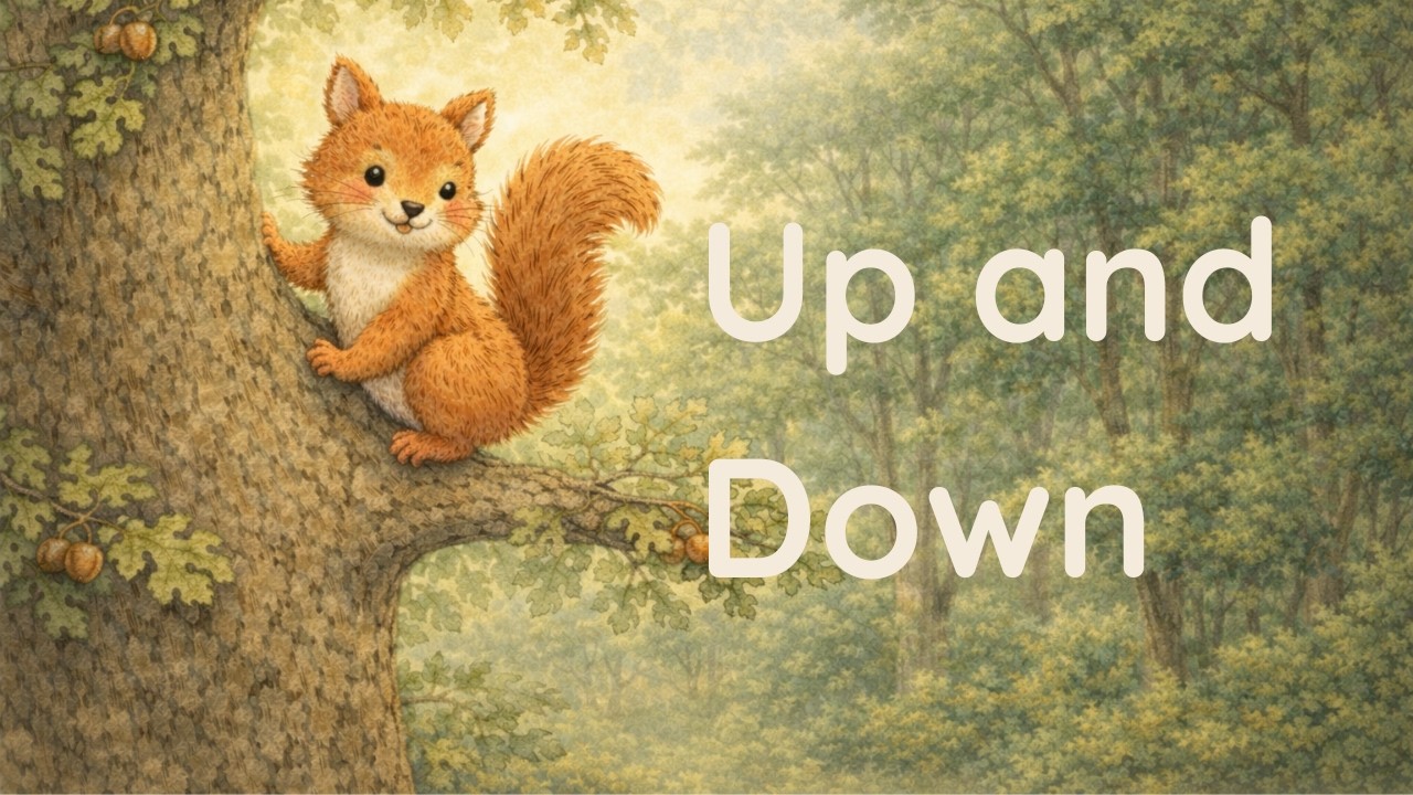 🐿️ Toby the Squirrel Goes Up and Down | Movement Song for Toddlers