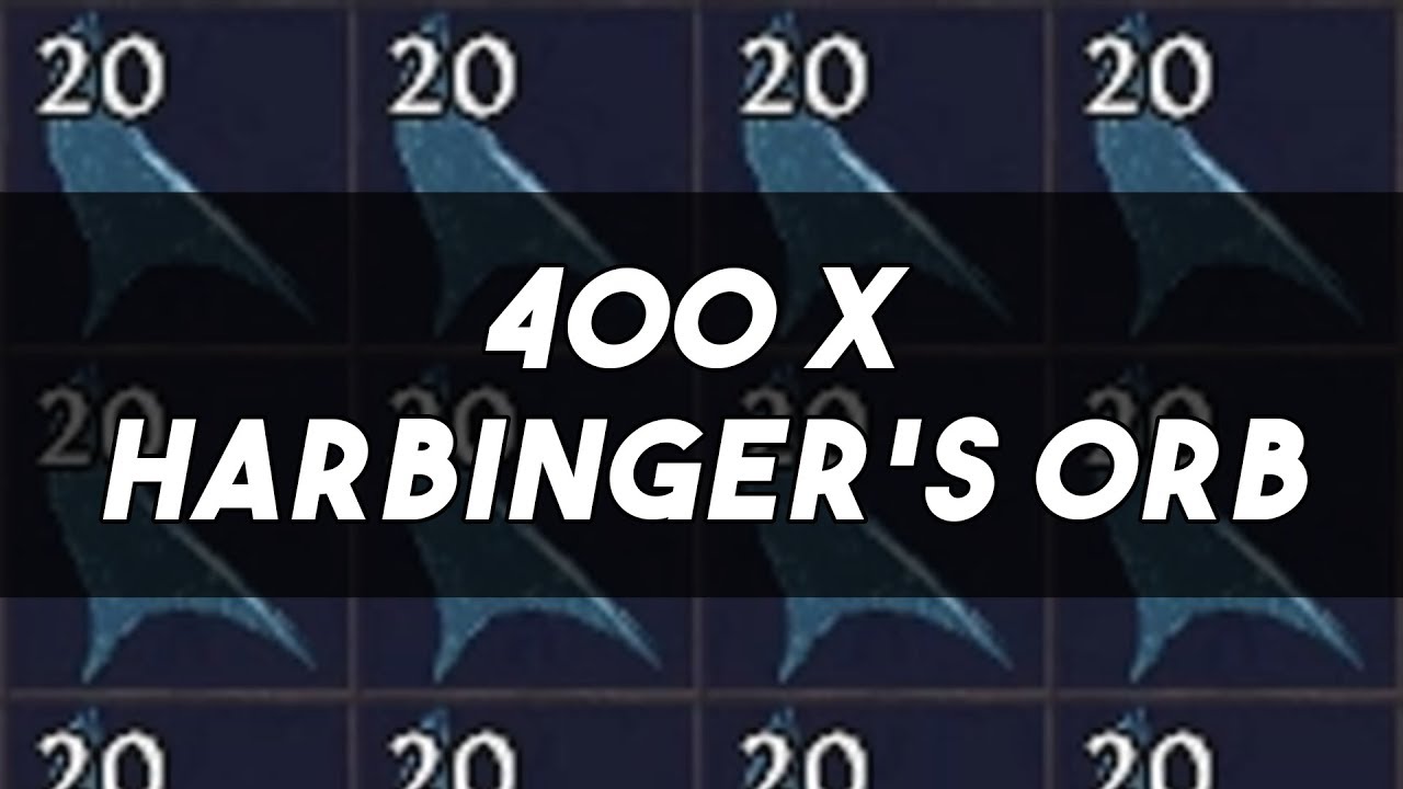 PoE 3.0 Using 400 Harbinger's Orbs - Loot from 100 Solo Beachhead Maps in Description