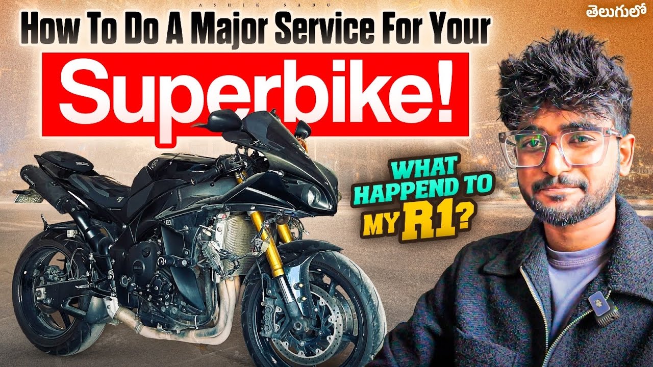 YAMAHA R1 MAJOR SERVICE | TELUGU | STRIPPING THE BIKE & REMOVING THROTTLE BODY | PART1 | ASHIK SABU.