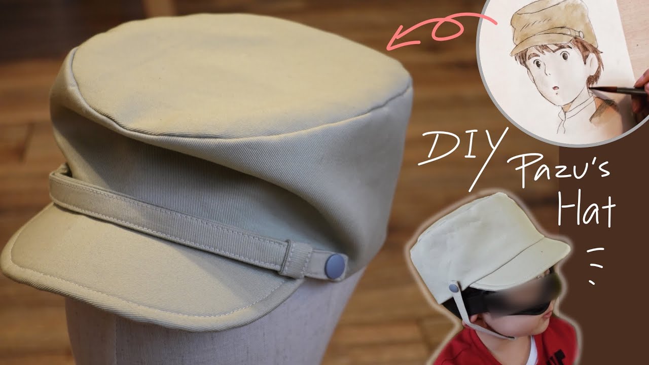 【Castle in the Sky】PAZU’S HAT DIY / Hat Making Sewing Tutorial / FREE SEWING PATTERN
