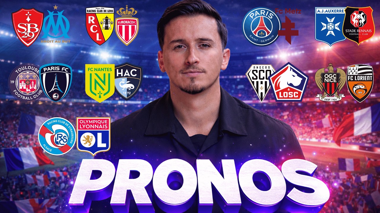 PRONOSTIC LIGUE 1 : CHOC STRASBOURG LYON, LENS MONACO, MARSEILLE GAGNE A BREST ?