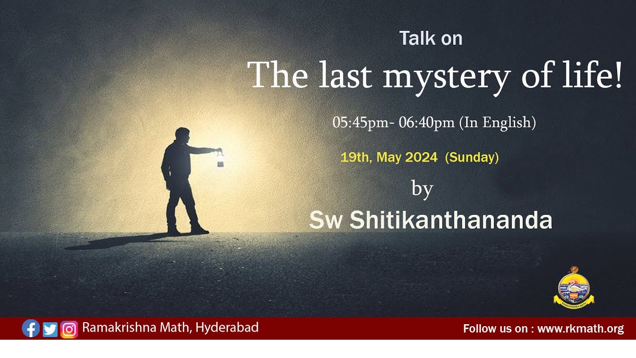 Watch  talk on The last mystery of life!