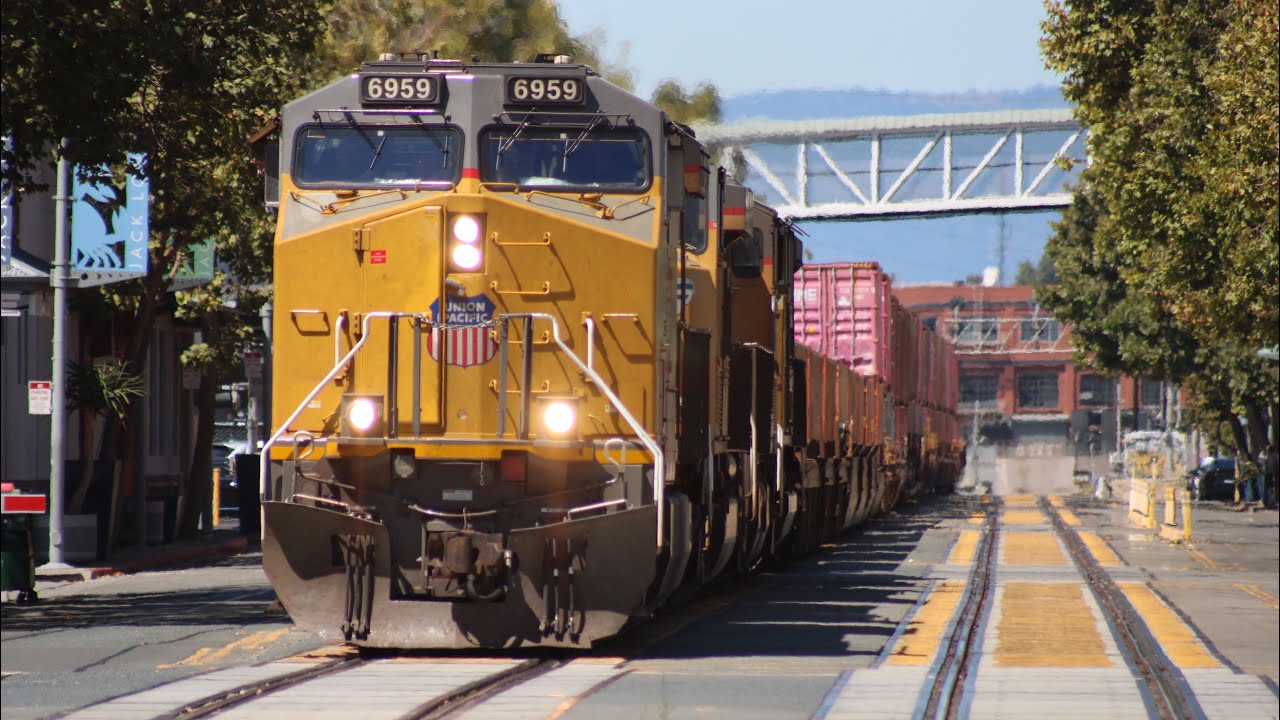 Chasing the UP IOANP-01 from Oakland Jack London Square to Newark, CA on Labor Day 9/1/25.