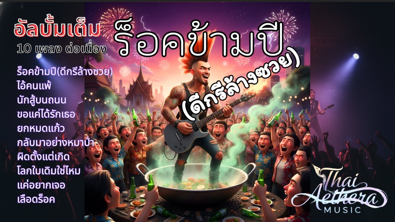 ร็อคข้ามปี (ดีกรีล้างซวย) | อัลบั้มเต็ม 10 เพลง ต่อเนื่อง | Thai Aethera Music