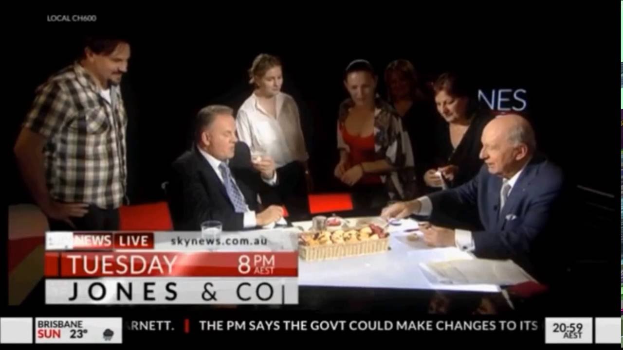 Alan Jones & Mark Latham eat scones on TV - Jones + Co - Sky News