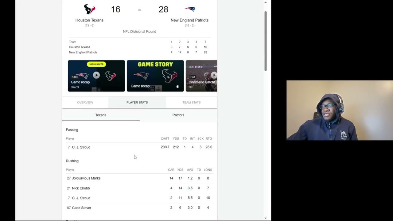 Sunday Football Recap: Rams Takedown the Bears & Patriots Shock Texans as CJ Stroud Throws 4 INTs