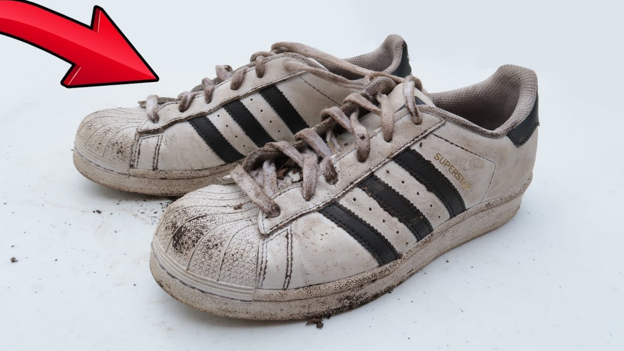 How To Clean DESTROYED Adidas Superstars (BEST WAY!)