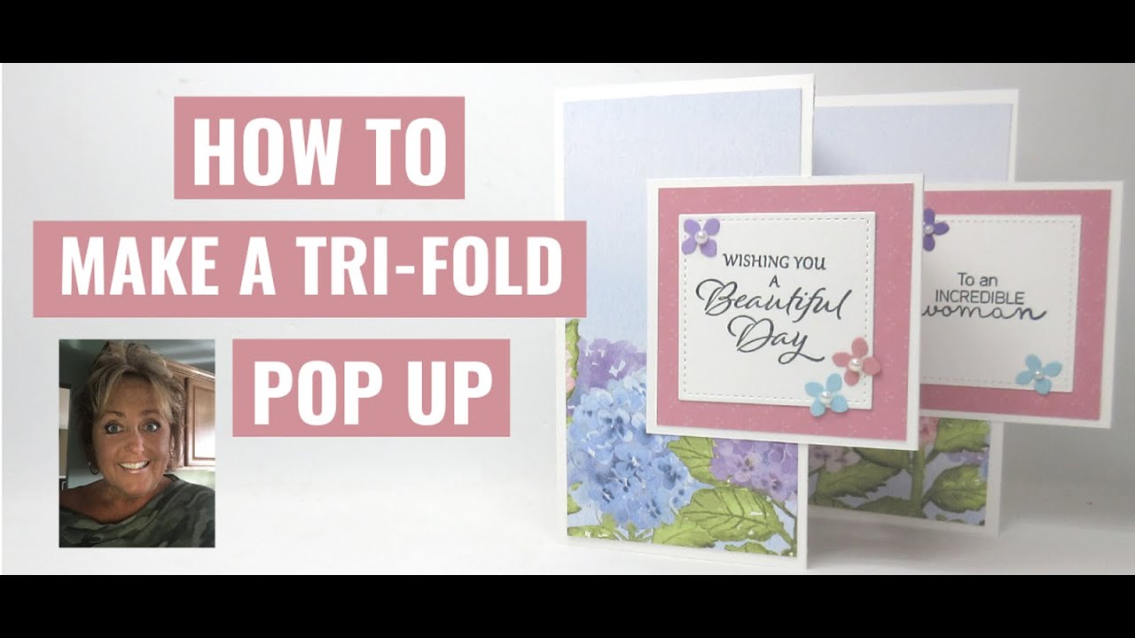 HOW TO MAKE THE EASIEST DOUBLE  TRI FOLD  POP UP CARD For All Occasions