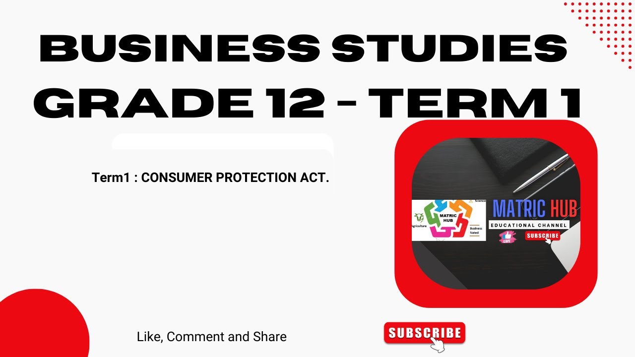 Business Studies Grade 12 - Term 1 :Consumer protection act