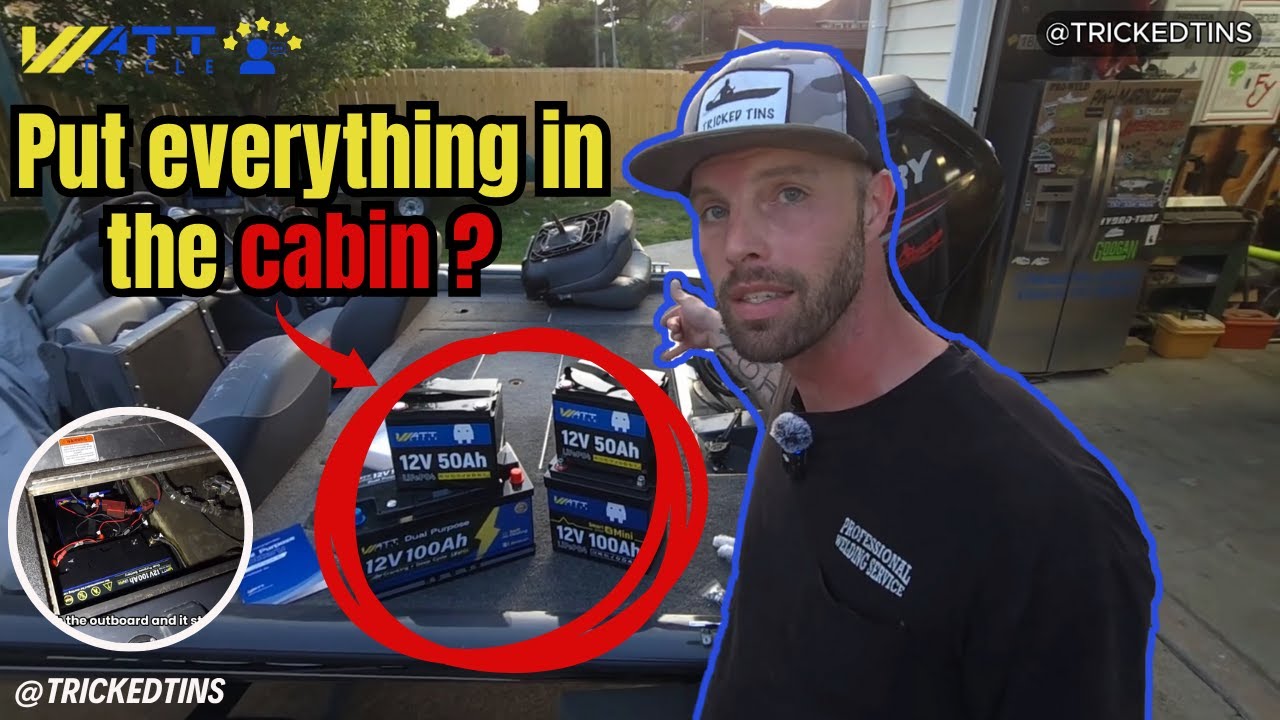 Ultimate Boat Power Setup! Installing 12V 100Ah Bluetooth + 1200CCA + Dual 50Ah WattCycle Batteries🔋