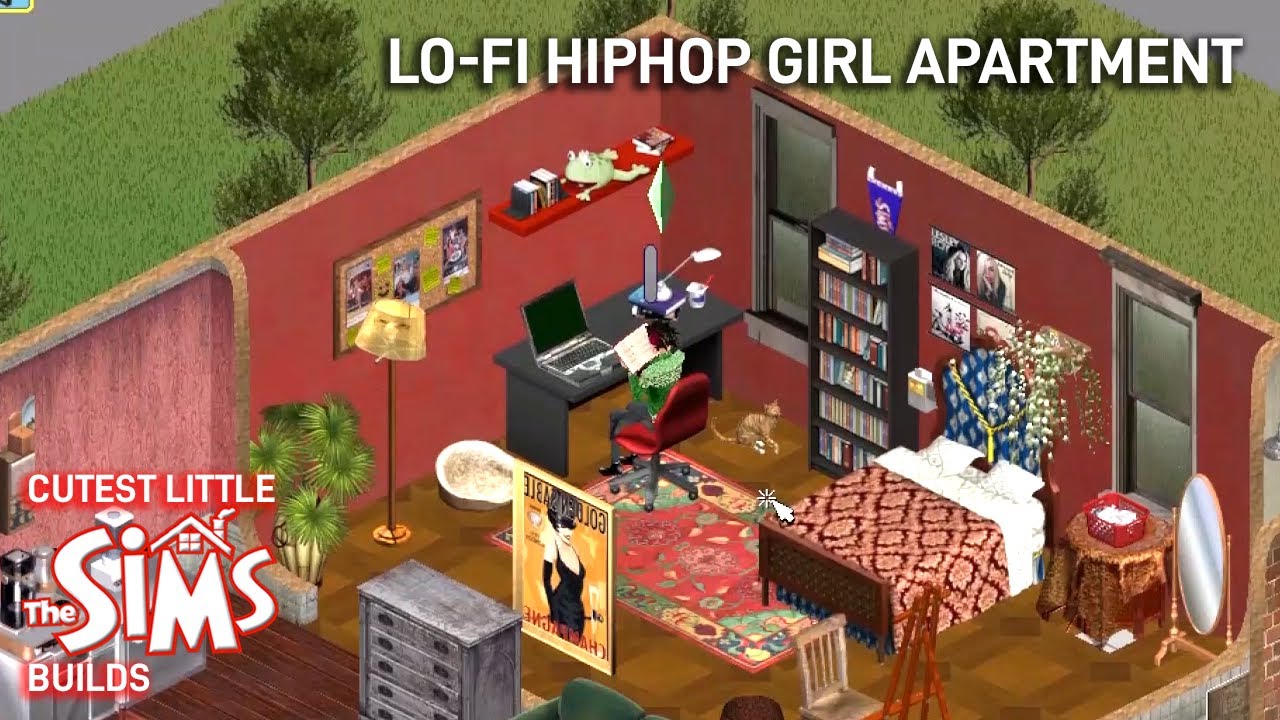 Designing the Lo-Fi Hiphop Girl's Apartment - The Sims 1 ASMR to Relax / Study To