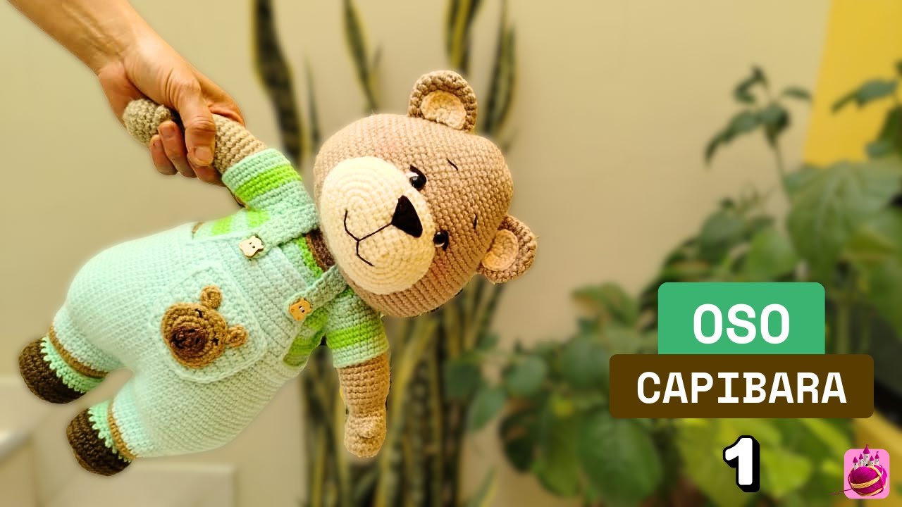 Oso con Traje de Capibara crochet🧸💖 | Amigurumi Kawaii Parte 1  AC