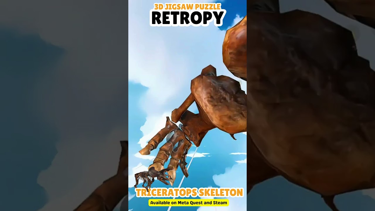 Retropy-3D Jigsaw Puzzle - Triceratops Skeleton 
