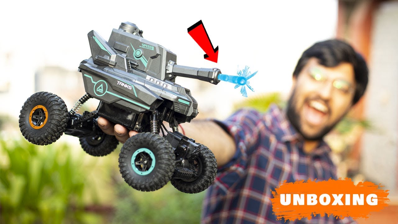 Explosive Unboxing: Remote Control Military Tank Shoots Water Balls