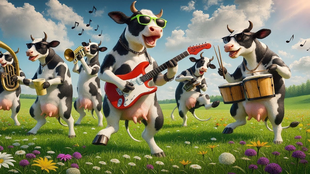Menggembalakan Sapi Jinak Setiap Sore - Sapi Menari, Suara Sapi, Sapi, Sapi Lucu, Sapi Makan Rumput