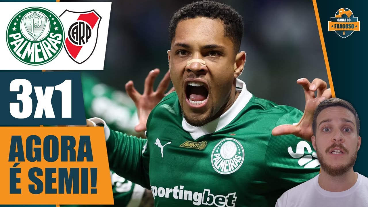 CLASSIFICADO COM DUAS BOAS VIT&Oacute;RIAS! PALMEIRAS 3 X 1 RIVER PLATE NA LIBERTADORES 2025