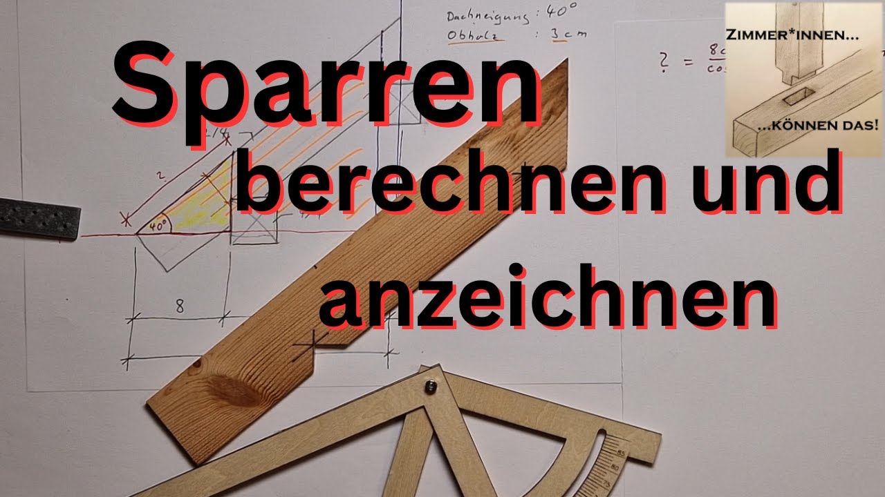 Sparren berechnen und anrei&szlig;en