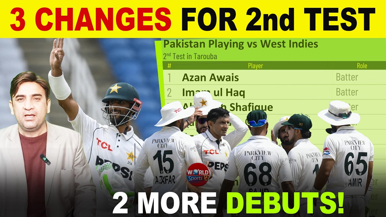 PAK vs WI 2nd Test: Pakistan Playing XI Revealed! 3 Big Changes & 2 Debutants On Cards