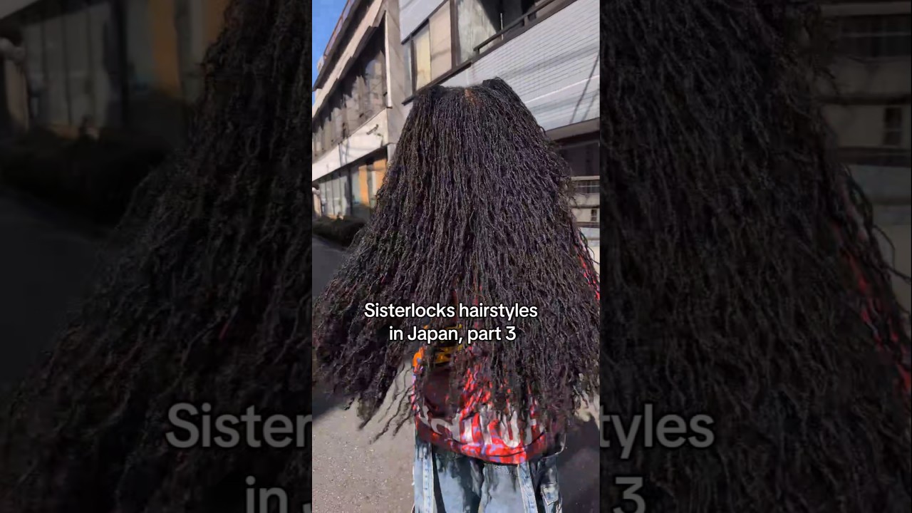 A cute one 🤍 Sisterlocks hairstyles in 🇯🇵 P3 #sisterlocks #naturalhair #microlocs #locs #dreadlocks