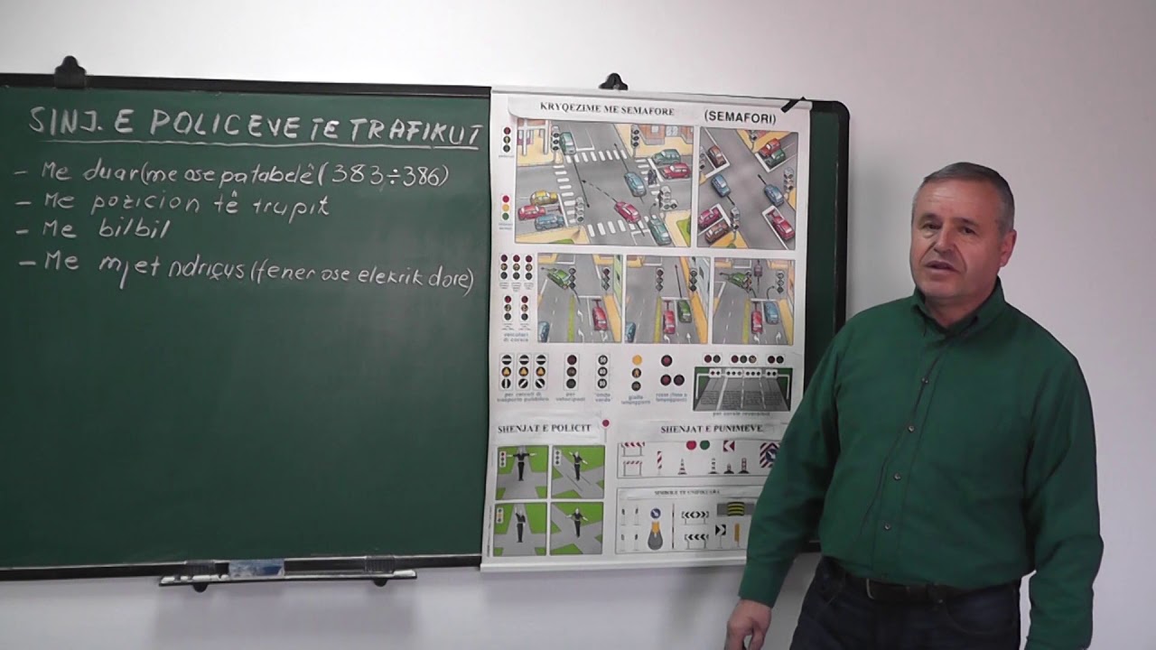 Autoshkolla dhe Kursi i Patentës, Sinjalet e policëve të trafikut, Mësimi 12