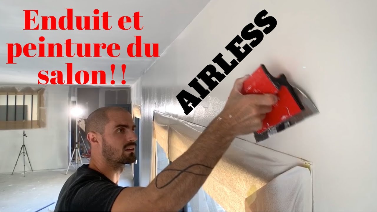 Enduit et Peinture du salon à L' AIRLESS !!