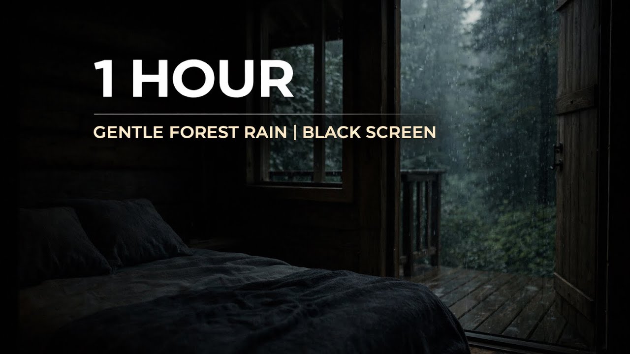 1 Hour Forest Rain & Black Screen Ambience | Deep Sleep, Focus, and Insomnia Relief in 2026.
