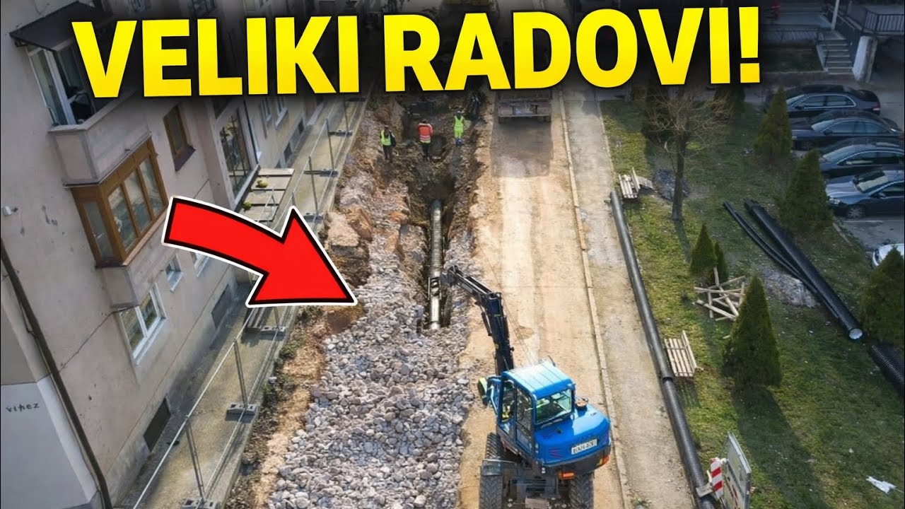 Vitez dobija novi asfalt i novu kanalizaciju / Radovi 23.2. 2026. snimljeni dronom“