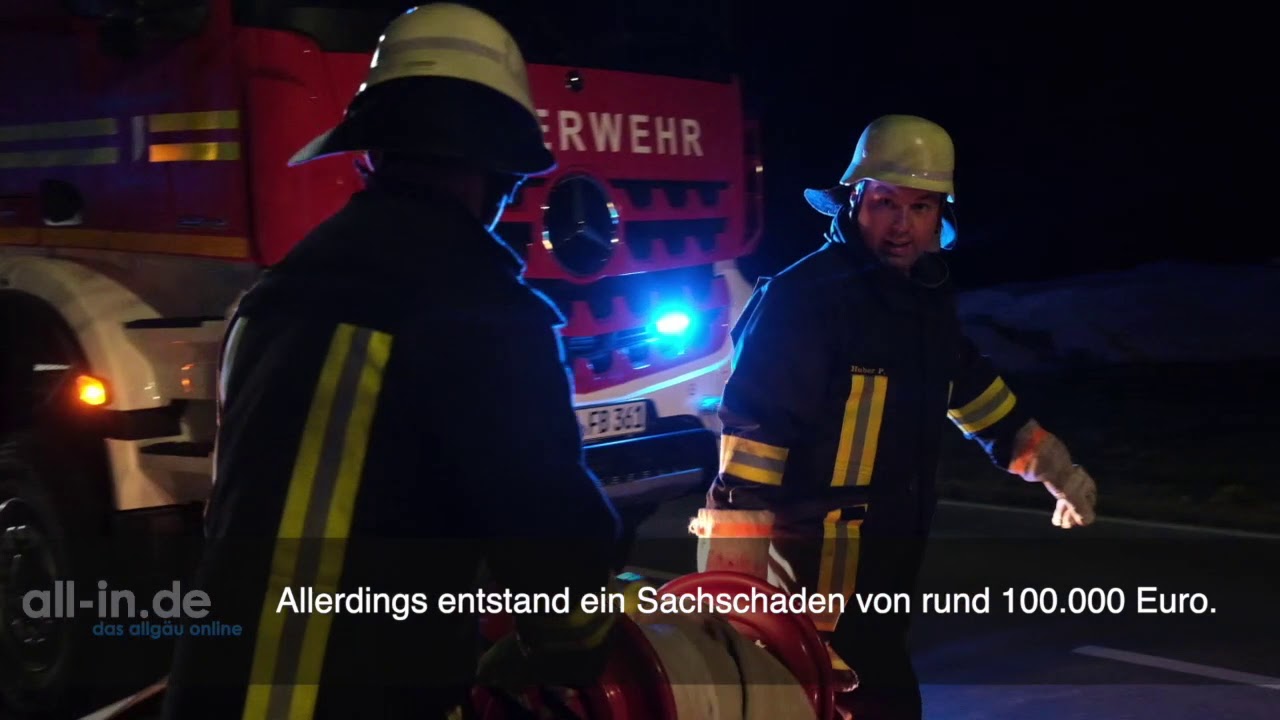 Brand einer Lagerhalle in Buchloe