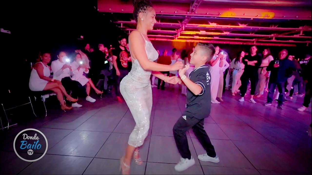 ¡Increíble! Niño Sorprende a Cubana Bailando Salsa  | Indira Mora y Axel Dardon