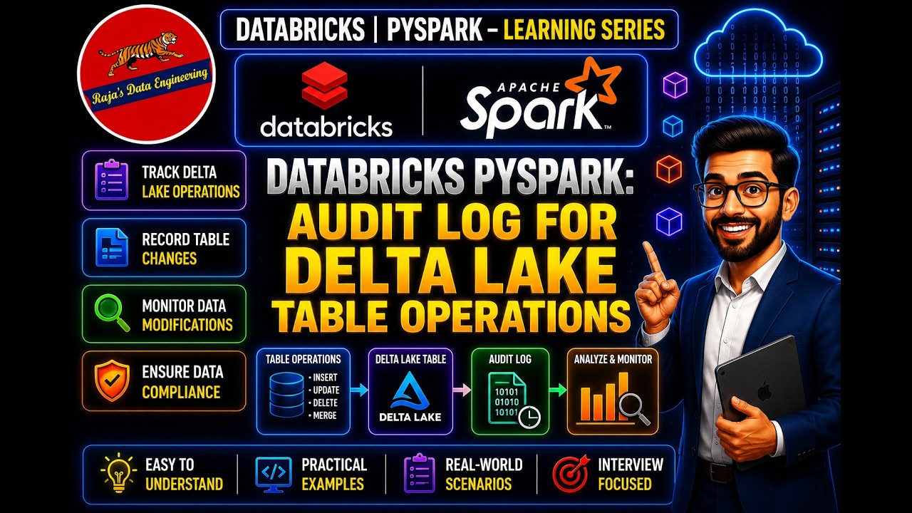 60. Databricks и Pyspark: Таблица журнала аудита Delta Lake с метриками операций
