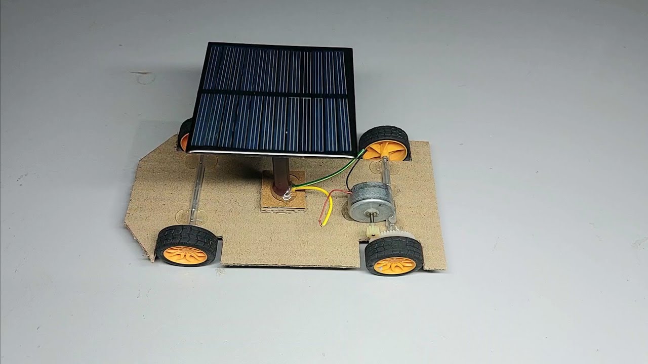 How to make a solar powered car-from cardboard at home easy.