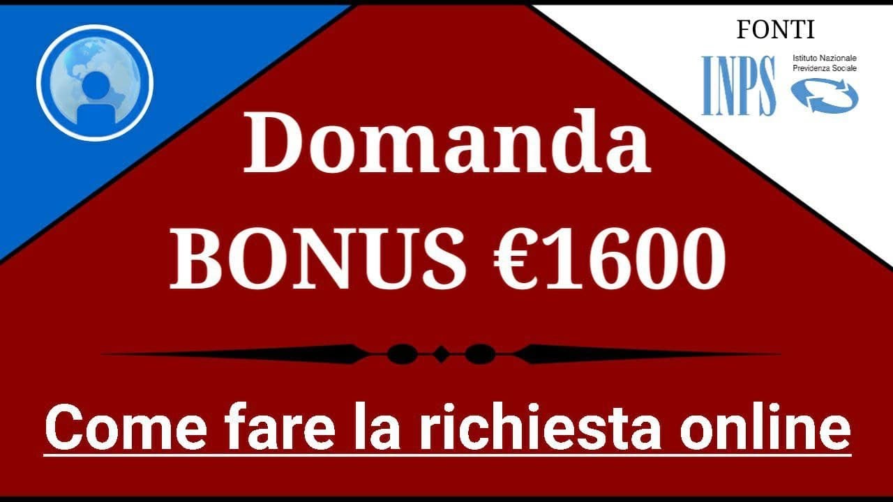 BONUS 1.600 euro - Come fare la domanda online