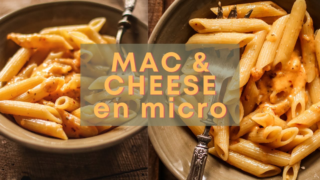 MAC AND CHEESE en el micro en 8 min.| No te lo vas a creer... ¡RECETA RÁPIDA Y SANA!
